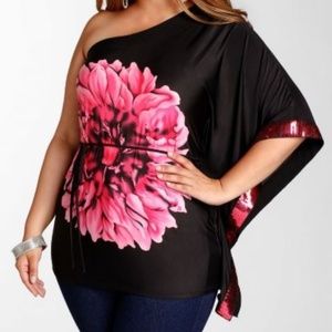 Ashley Stewart One Shoulder Top